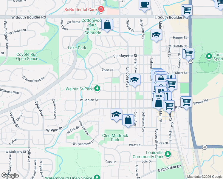 map of restaurants, bars, coffee shops, grocery stores, and more near 929 McKinley Avenue in Louisville