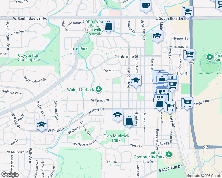 map of restaurants, bars, coffee shops, grocery stores, and more near 917 Mc Kinley Avenue in Louisville