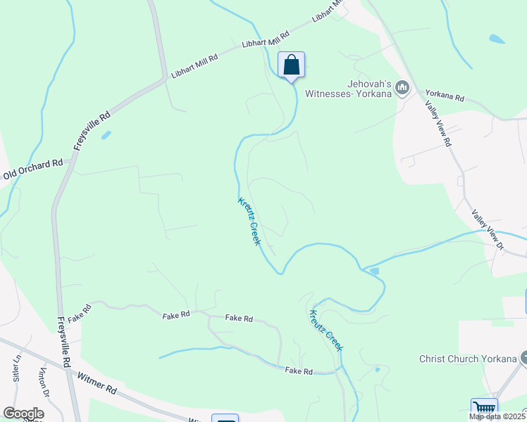 map of restaurants, bars, coffee shops, grocery stores, and more near 955 Owl Valley Road in York