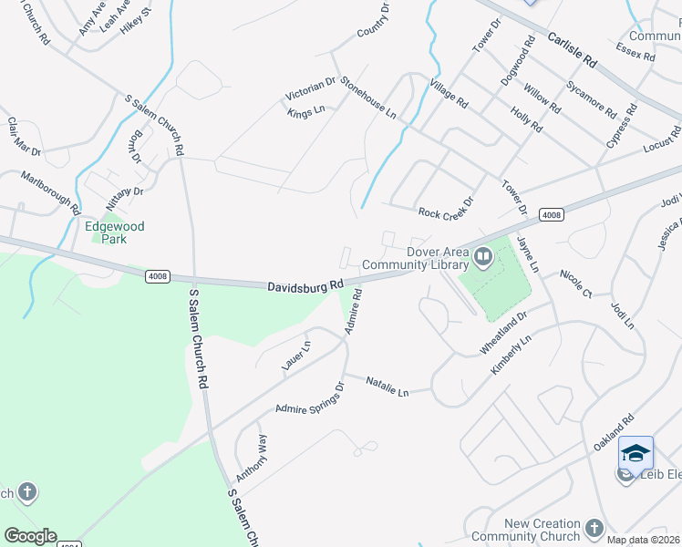 map of restaurants, bars, coffee shops, grocery stores, and more near 2694 Waterfowl Way in Dover