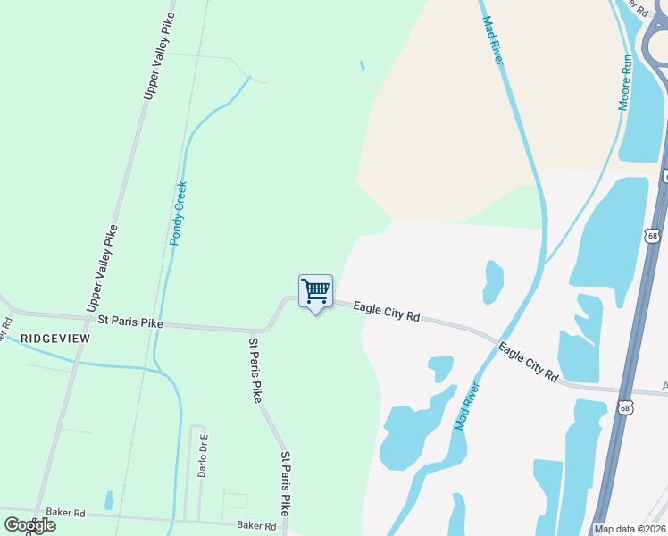 map of restaurants, bars, coffee shops, grocery stores, and more near 1444 Eagle City Road in Springfield
