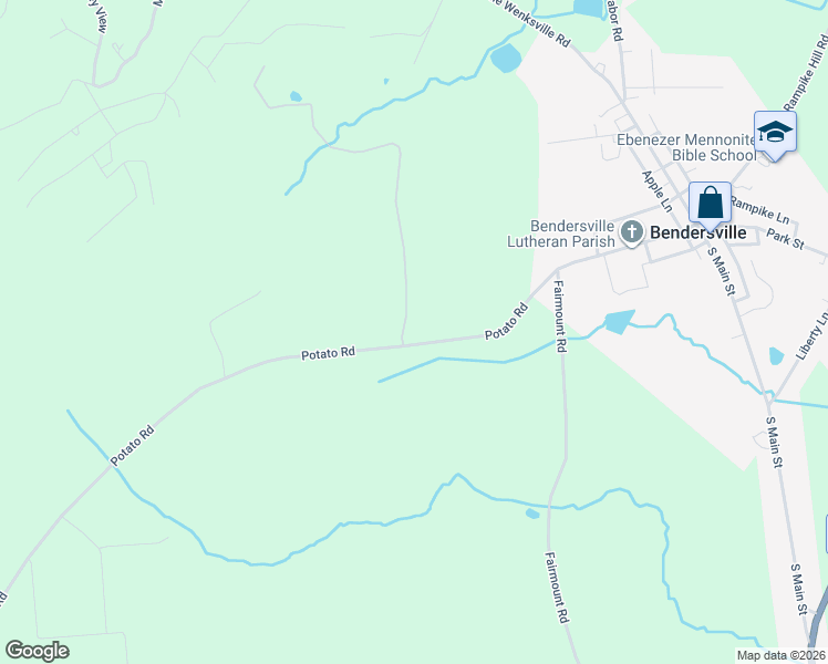 map of restaurants, bars, coffee shops, grocery stores, and more near 341 Potato Road in Aspers