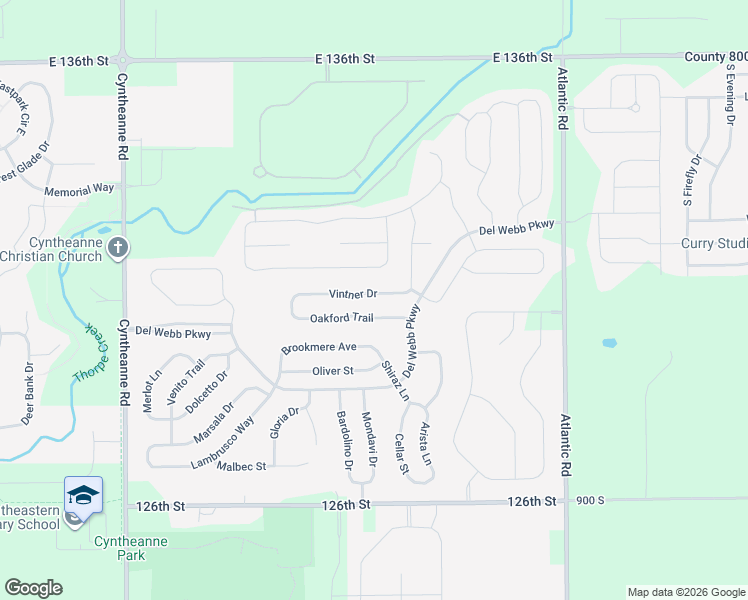 map of restaurants, bars, coffee shops, grocery stores, and more near 16263 Vintner Drive in Fishers