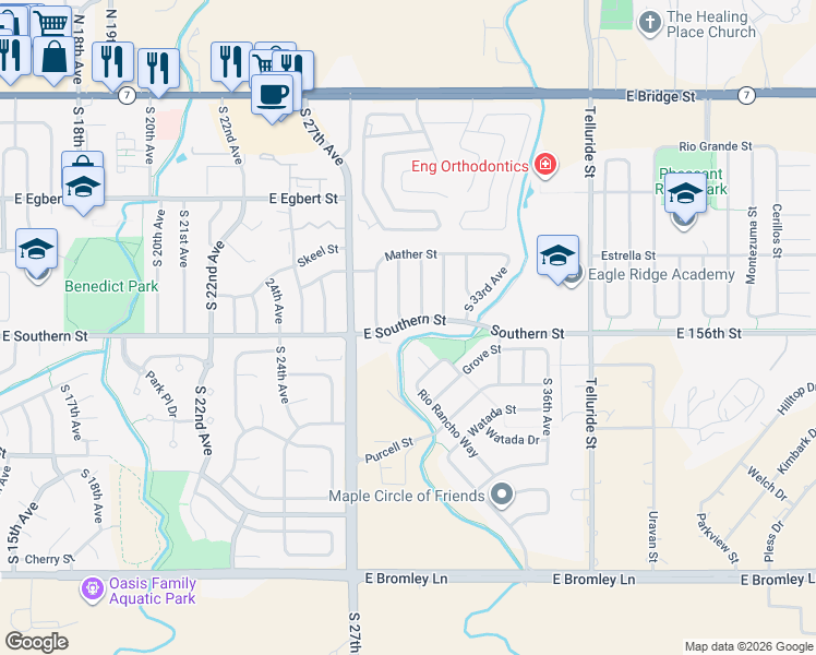 map of restaurants, bars, coffee shops, grocery stores, and more near 400 County Road 29 in Brighton