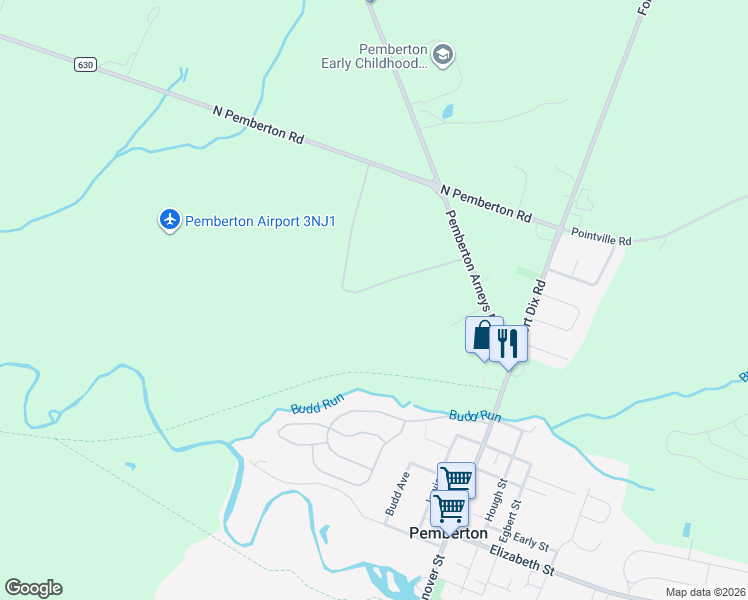 map of restaurants, bars, coffee shops, grocery stores, and more near 51 Arneys Mount Road in Pemberton