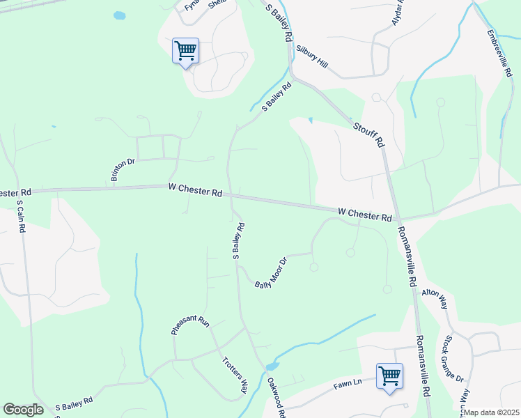 map of restaurants, bars, coffee shops, grocery stores, and more near 2440 West Chester Road in Coatesville
