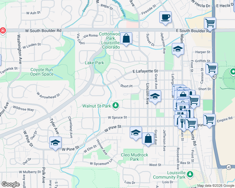 map of restaurants, bars, coffee shops, grocery stores, and more near 1064 Adams Avenue in Louisville