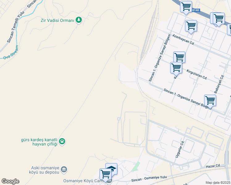 map of restaurants, bars, coffee shops, grocery stores, and more near in Sincan