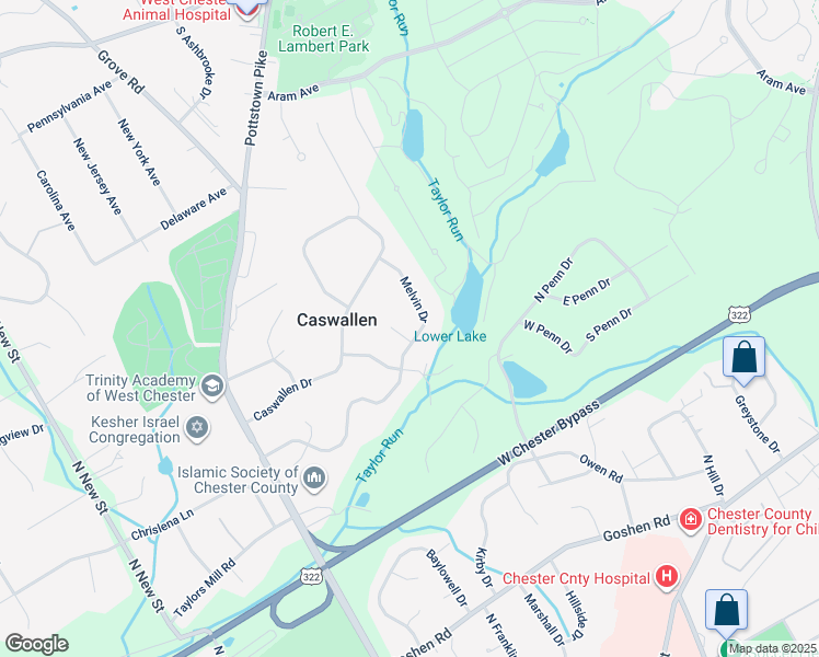 map of restaurants, bars, coffee shops, grocery stores, and more near 973 Carol Circle in West Chester