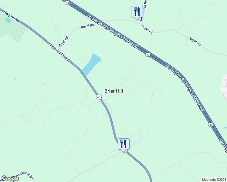 map of restaurants, bars, coffee shops, grocery stores, and more near in Brier Hill