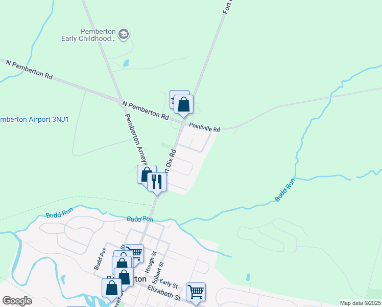 map of restaurants, bars, coffee shops, grocery stores, and more near 5 Sheldon Road in Pemberton