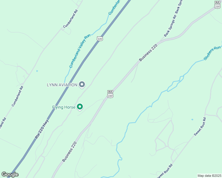 map of restaurants, bars, coffee shops, grocery stores, and more near 1193 Business 220 in Bedford