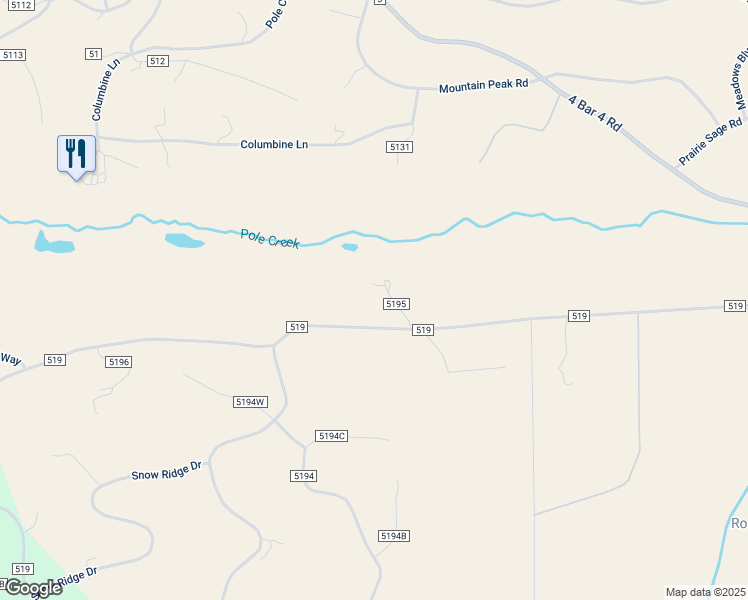 map of restaurants, bars, coffee shops, grocery stores, and more near 93 County Road in Granby