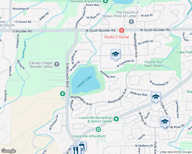 map of restaurants, bars, coffee shops, grocery stores, and more near Leon Wurl Wildlife San in Louisville