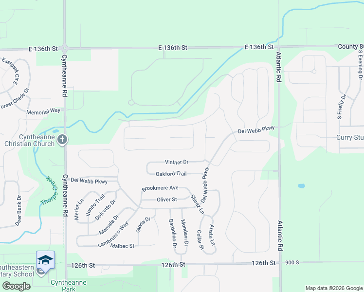 map of restaurants, bars, coffee shops, grocery stores, and more near 16312 Loire Valley Drive in Fishers