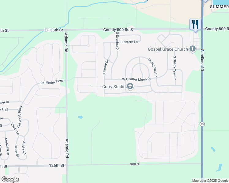 map of restaurants, bars, coffee shops, grocery stores, and more near 9638 West Stargazer Drive in Pendleton