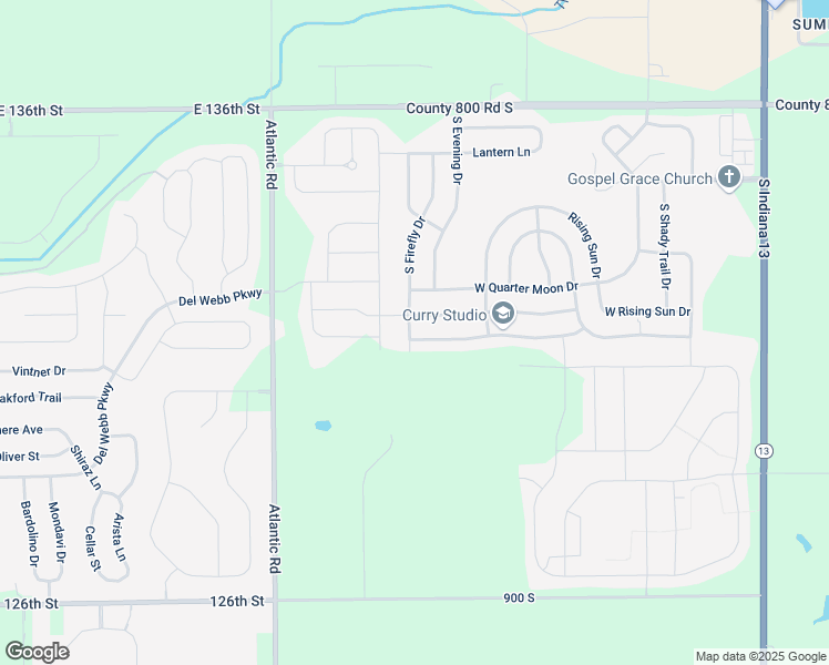 map of restaurants, bars, coffee shops, grocery stores, and more near 8457 South Firefly Drive in Pendleton