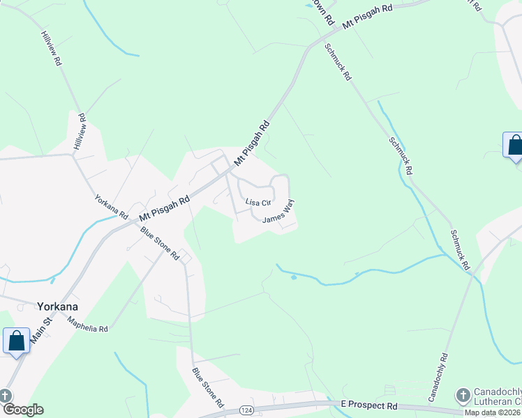 map of restaurants, bars, coffee shops, grocery stores, and more near 262 James Way in York