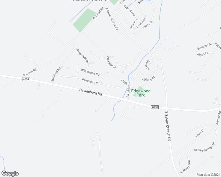map of restaurants, bars, coffee shops, grocery stores, and more near 4245 Beaumont Road in Dover