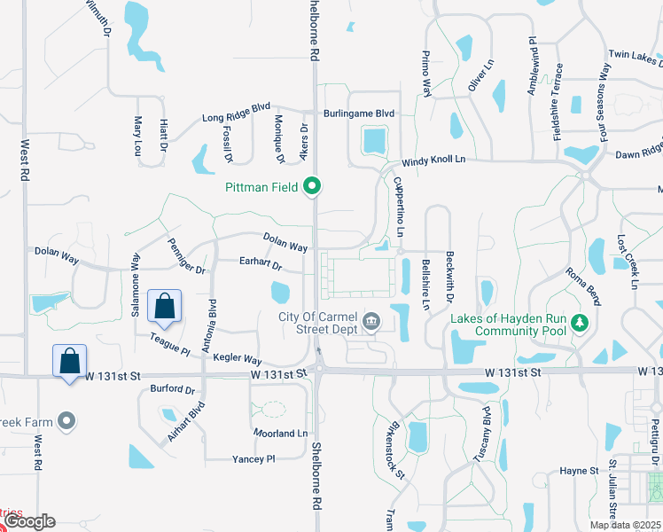 map of restaurants, bars, coffee shops, grocery stores, and more near 13385 West Golden Gate Drive in Westfield