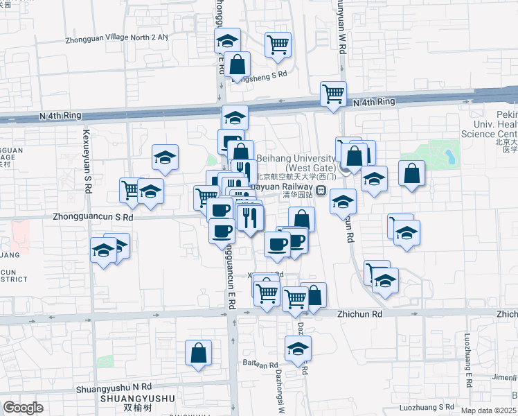 map of restaurants, bars, coffee shops, grocery stores, and more near in 