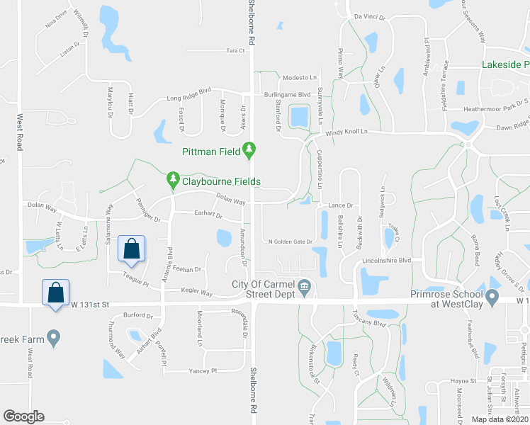 map of restaurants, bars, coffee shops, grocery stores, and more near 13403 West Golden Gate Drive in Westfield