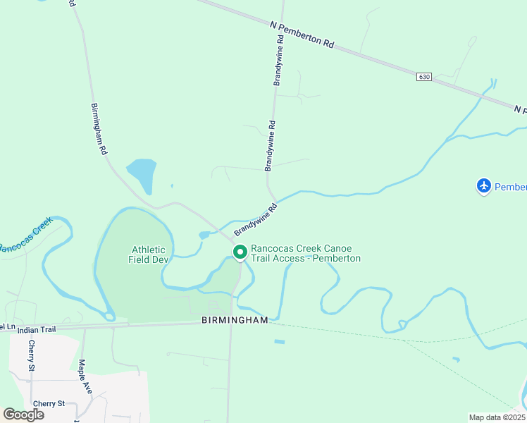 map of restaurants, bars, coffee shops, grocery stores, and more near 8 Brandywine Road in Pemberton