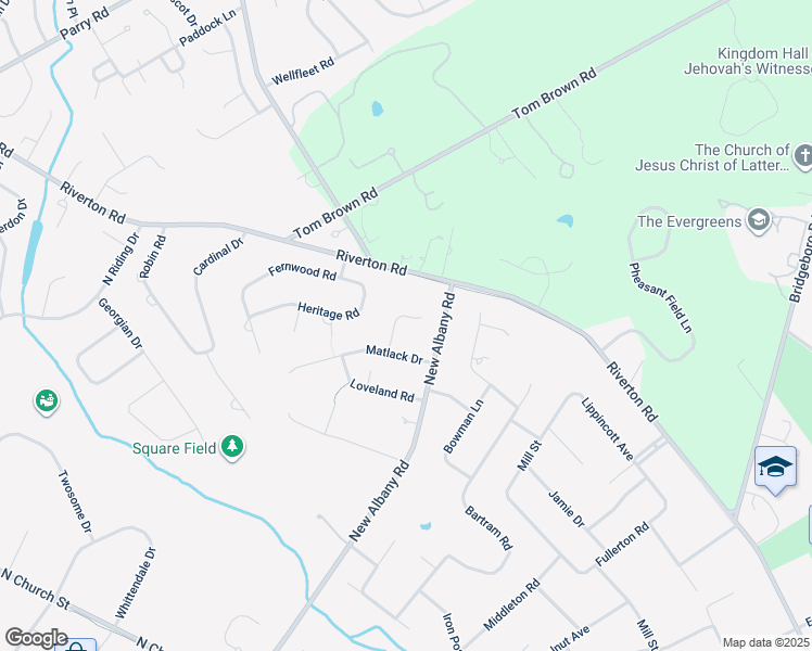 map of restaurants, bars, coffee shops, grocery stores, and more near 6 Coles Court in Moorestown