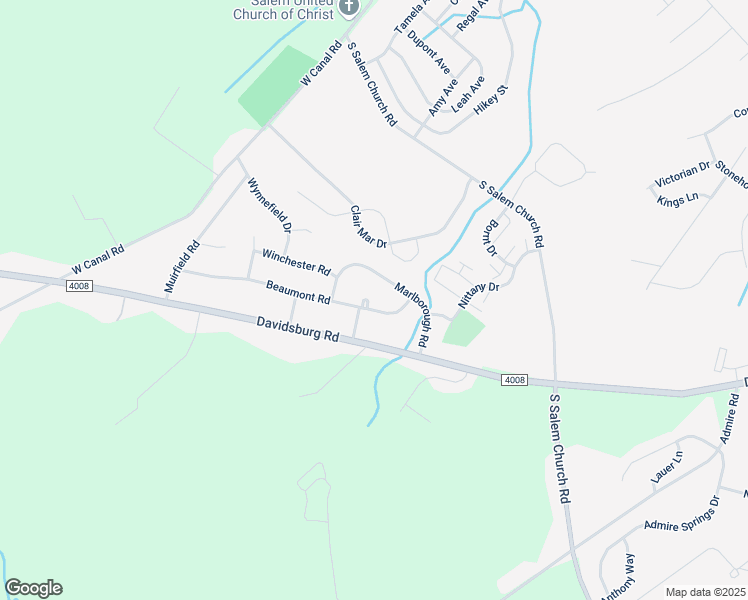 map of restaurants, bars, coffee shops, grocery stores, and more near 4245 Beaumont Road in Dover