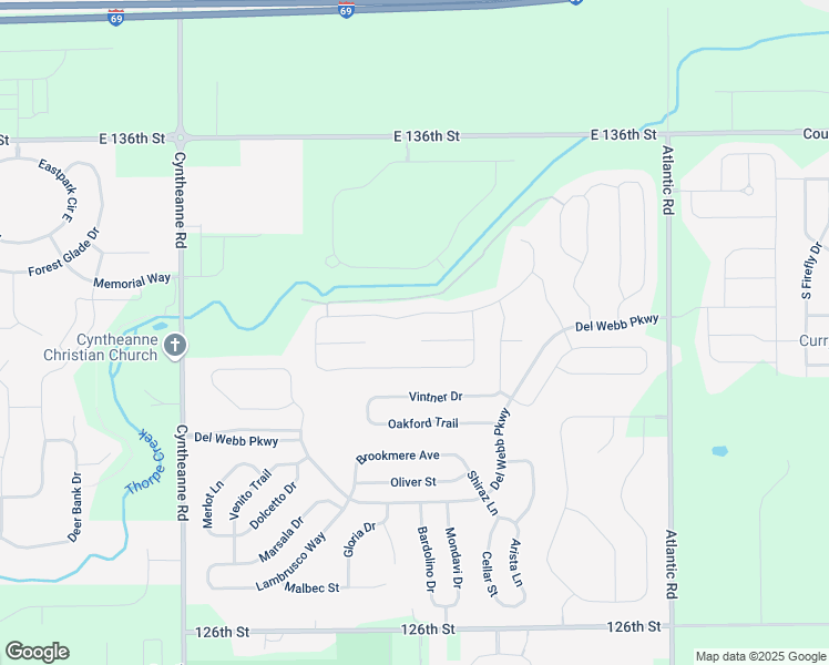 map of restaurants, bars, coffee shops, grocery stores, and more near 16264 Haywood Street in Fishers