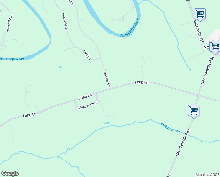 map of restaurants, bars, coffee shops, grocery stores, and more near 2 Leaman Road in Lancaster