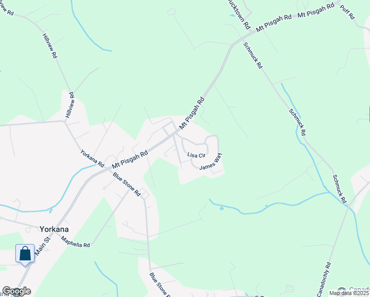 map of restaurants, bars, coffee shops, grocery stores, and more near 156 Lisa Circle in York
