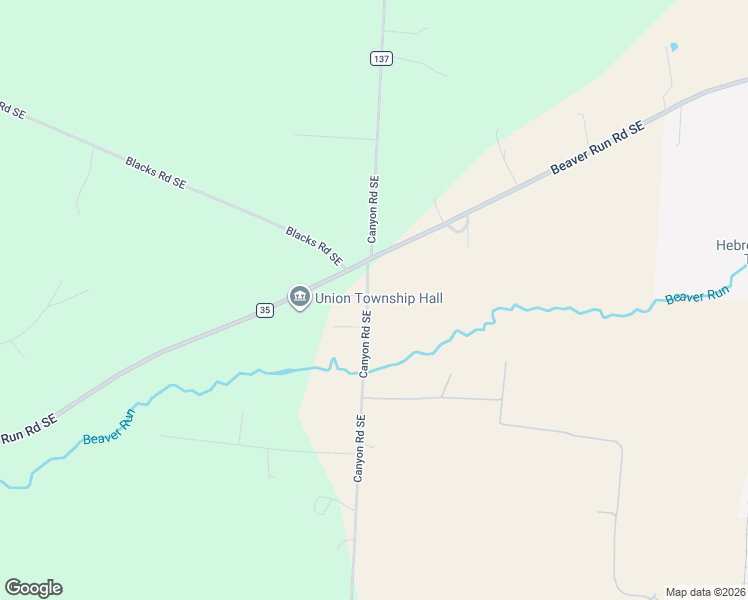 map of restaurants, bars, coffee shops, grocery stores, and more near 7569 Canyon Road Southeast in Hebron