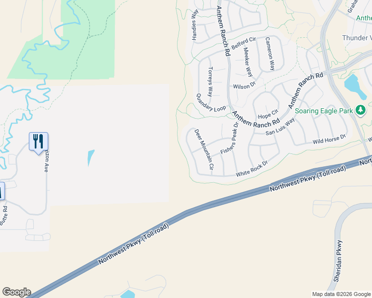 map of restaurants, bars, coffee shops, grocery stores, and more near 15660 Deer Mountain Circle in Broomfield