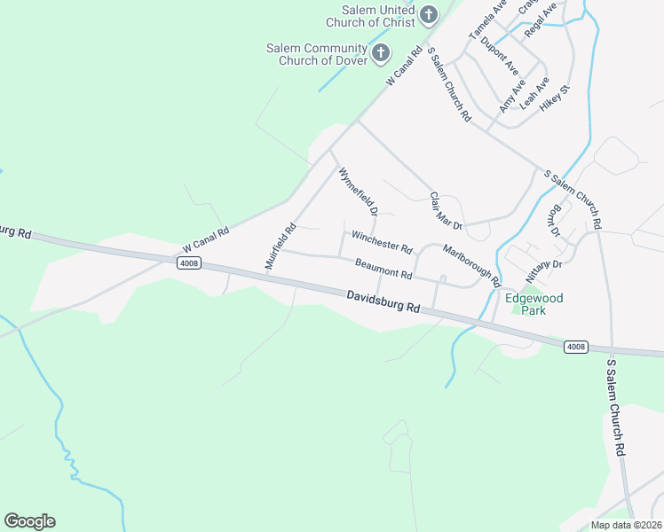 map of restaurants, bars, coffee shops, grocery stores, and more near 3101 Greenfield Drive in Dover