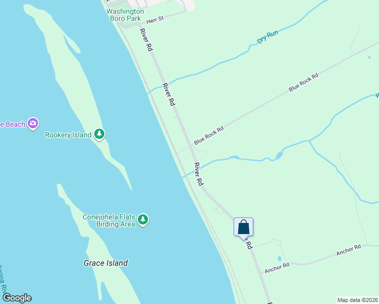 map of restaurants, bars, coffee shops, grocery stores, and more near 2229 River Road in Washington Boro