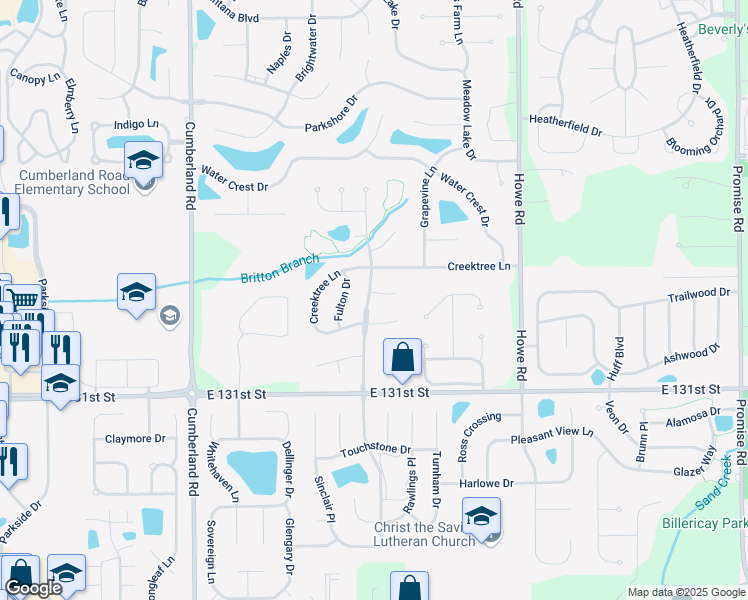 map of restaurants, bars, coffee shops, grocery stores, and more near 10198 Talladega Court in Fishers