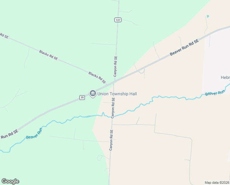 map of restaurants, bars, coffee shops, grocery stores, and more near 7569 Canyon Road Southeast in Hebron