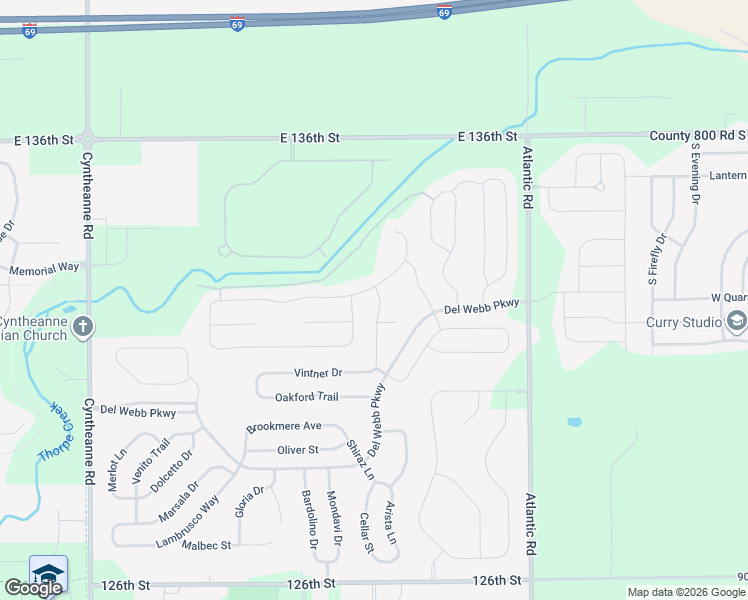 map of restaurants, bars, coffee shops, grocery stores, and more near 13290 Moscato Street in Fishers