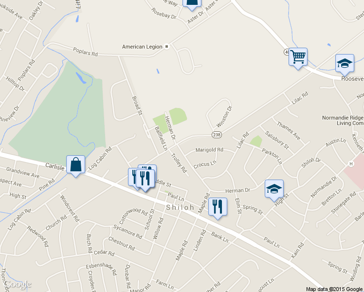 map of restaurants, bars, coffee shops, grocery stores, and more near 1898 Church Road in York