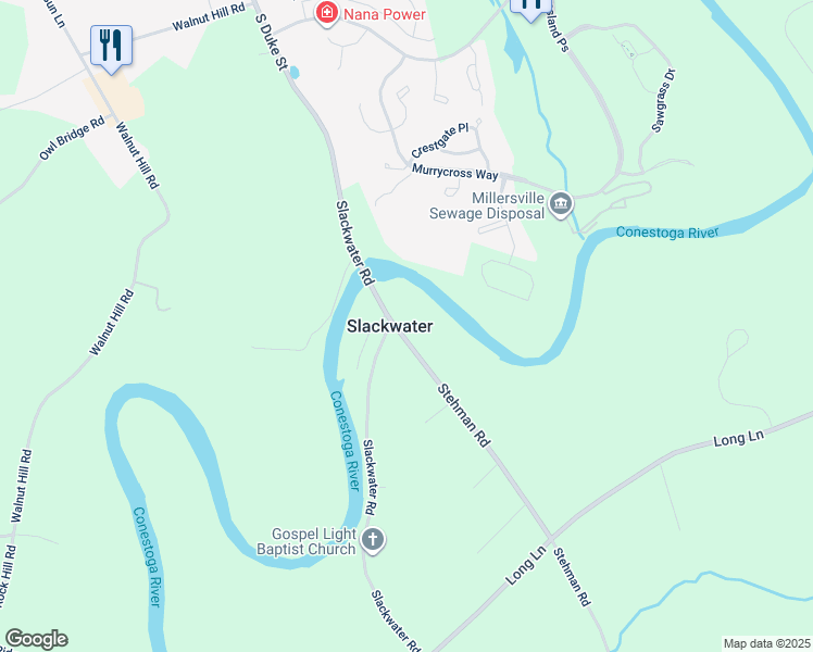 map of restaurants, bars, coffee shops, grocery stores, and more near 975 Stehman Road in Millersville