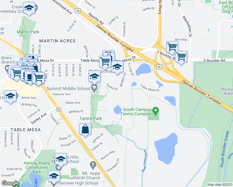 map of restaurants, bars, coffee shops, grocery stores, and more near 760 West Moorhead Circle in Boulder