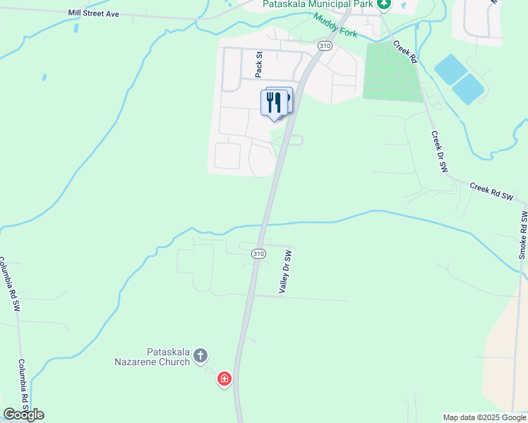 map of restaurants, bars, coffee shops, grocery stores, and more near 7506 Hazelton-Etna Road Southwest in Pataskala