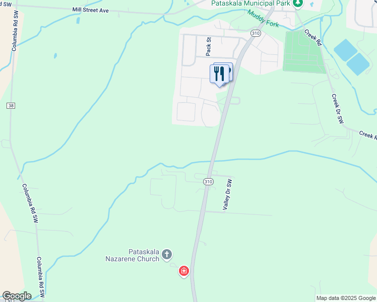 map of restaurants, bars, coffee shops, grocery stores, and more near 7506 Hazelton-Etna Road Southwest in Pataskala