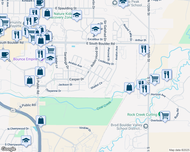 map of restaurants, bars, coffee shops, grocery stores, and more near 1720 Lyonesse Street in Lafayette