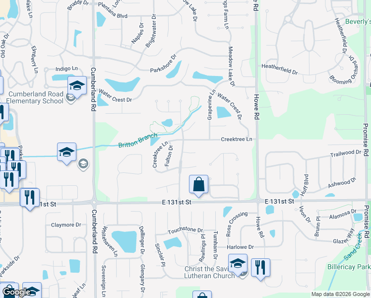 map of restaurants, bars, coffee shops, grocery stores, and more near 10198 Talladega Court in Fishers