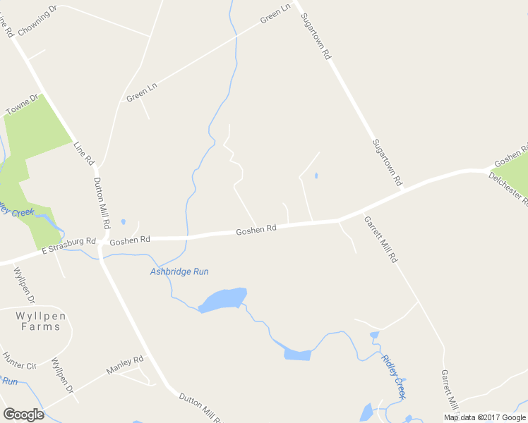 map of restaurants, bars, coffee shops, grocery stores, and more near 8078 Goshen Road in Malvern
