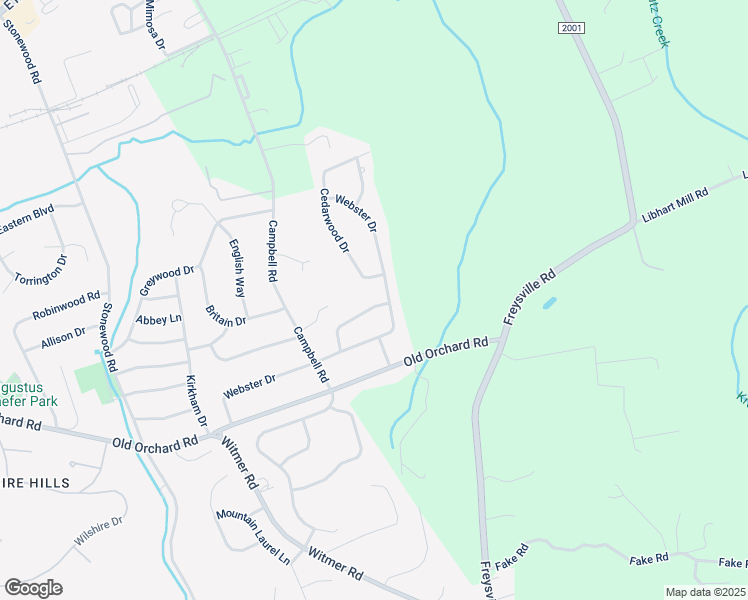 map of restaurants, bars, coffee shops, grocery stores, and more near 4336 Pinewood Lane in York