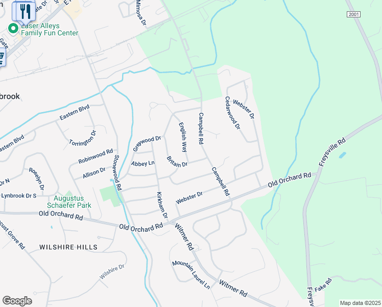 map of restaurants, bars, coffee shops, grocery stores, and more near 4283 English Way in East York