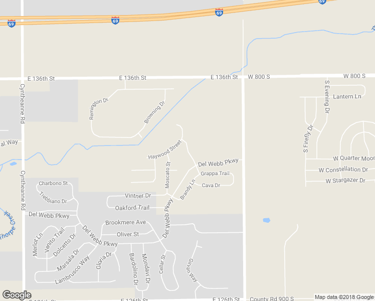 map of restaurants, bars, coffee shops, grocery stores, and more near 13386 Merryvale Street in Fishers